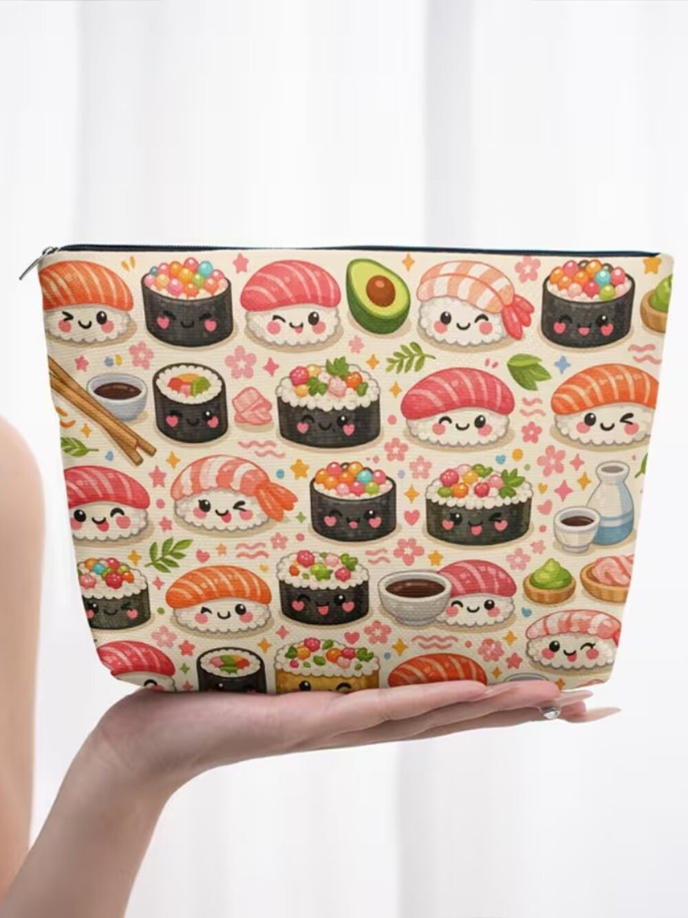 Sushi Rolls Canvas Cosmetic Bag (BRAND-NEW & REALLY PRETTY!)